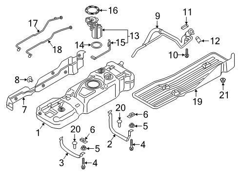 2020 Ford F-150 Sender And Pump Assembly Diagram for JL3Z-9H307-M