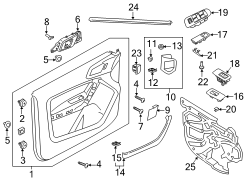 2020 Ford Ranger Switch Assembly Diagram for KB3Z-14529-BA