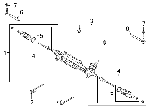 2020 Ford Ranger Spindle Rod Connecting End Diagram for KB3Z-3A130-F