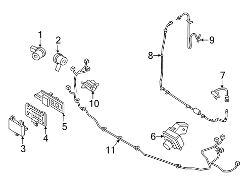 2020 Lincoln Navigator Camera Assembly Diagram for JL7Z-19G490-E