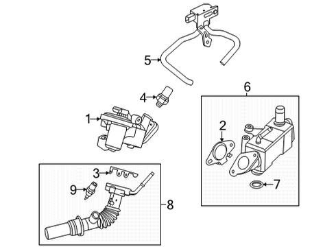 2025 Ford Maverick Exhaust Gas Recirculation Valve Diagram for LX6Z-9J433-C