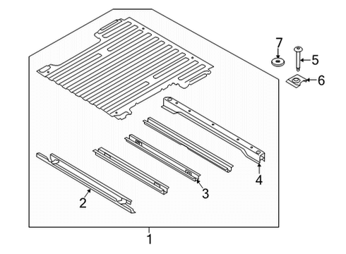 2024 Ford F-150 Floor Pan Assembly Diagram for RL3Z-9611215-B