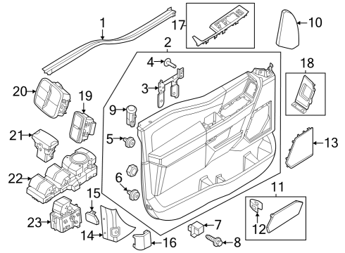 2023 Ford F-250 Super Duty Panel Door Trim Lower Diagram for PC3Z-2823942-KB