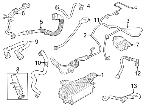 2023 Lincoln Aviator Hose Fuel Vapour Diagram for L1MZ-9G297-B
