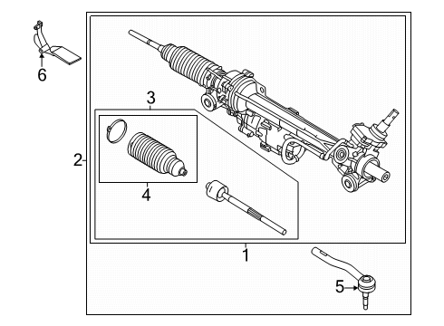 2025 Ford Ranger Spindle Rod Connecting End Diagram for MB3Z-3A130-C