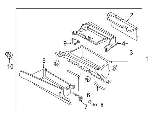 2020 Lincoln Continental Compartment Glove Co Drive Diagram for JD9Z-5406010-BC