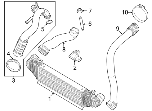 2024 Ford Mustang COOLER ASY - ENGINE CHARGE AIR Diagram for PR3Z-6K775-B