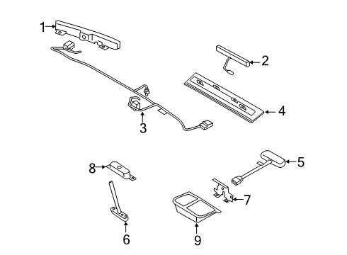 2020 Ford Police Interceptor Utility LAMP ASY - REAR - HIGH MOUNTED Diagram for JL1Z-13A613-C
