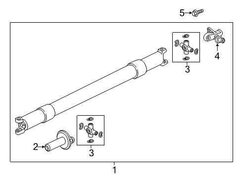 2021 Ford F-150 Coupling Flange Diagram for ML3Z-4841-K