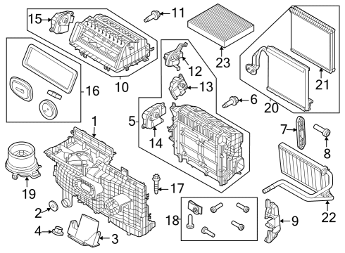 2023 Ford Mustang Mach-E Motor Assembly Diagram for PZ1Z-19E616-F