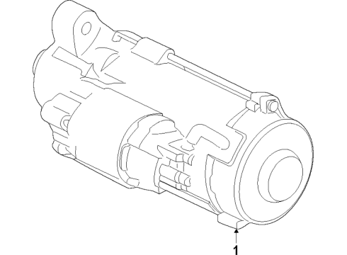 2025 Lincoln Navigator Starter Motor Assembly Diagram for RL1Z-11002-A