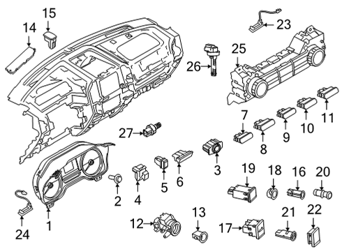 2024 Ford F-150 Switch Assembly Diagram for RL3Z-2B623-AA