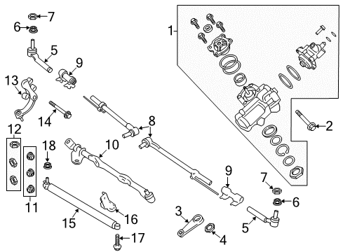 2020 Ford F-350 Super Duty Transm Control Selector Kit Diagram for CC3Z-7210-AB
