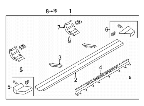 2020 Ford F-350 Super Duty DEFLECTOR - RUNNING BOARD Diagram for LC3Z-16B589-AA