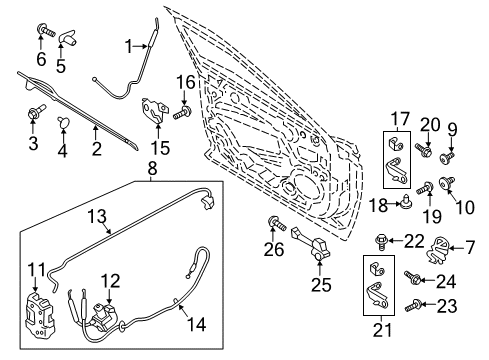 2020 Lincoln Continental Door Handle Assembly Outer Diagram for GD9Z-5422404-ADPTM