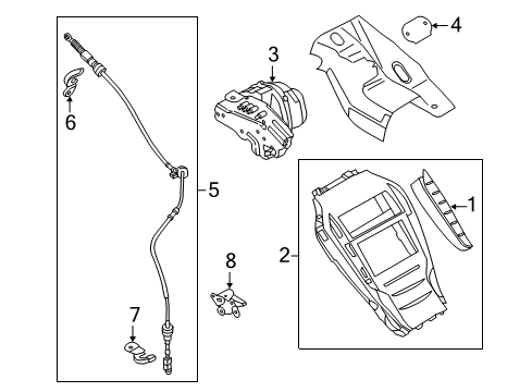 2020 Lincoln MKZ Selector Lever Control Cable Assembly Diagram for DP5Z-7E395-H