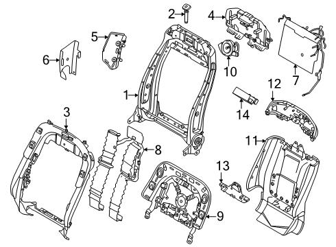 2025 Lincoln Nautilus Passenger Seat Components Diagram 6