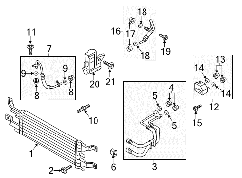 2020 Ford Police Responder Hybrid Oil Pump Assembly Diagram for LX6Z-7P086-B