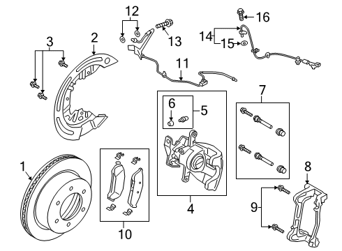 2020 Ford Ranger Bleed Screw Diagram for KB3Z-2208-B