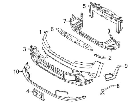 2025 Ford Maverick Bumper & Components - Front Diagram 2