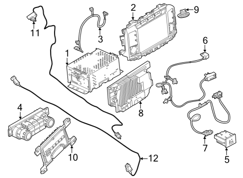 2023 Ford F-250 Super Duty Cable Assembly Diagram for PC3Z-14D202-DE