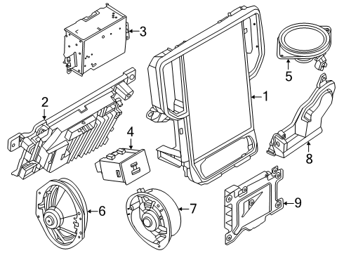 2024 Ford Ranger Speaker Assembly Diagram for KB3Z-18808-D