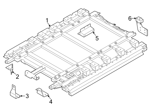 2022 Ford E-Transit Bracket Diagram for NK4Z-14B303-C