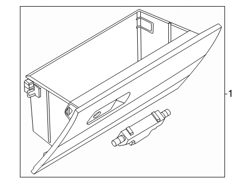 2024 Ford Ranger Glove Compartment Box Assembly Diagram for N1WZ-60060T10-FA