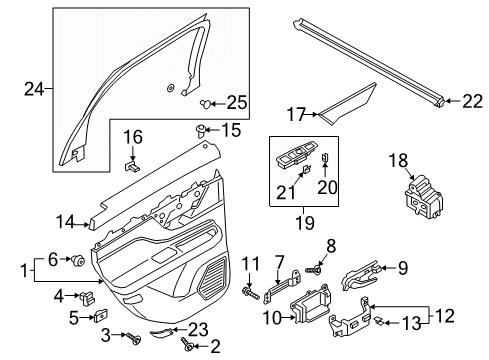 2021 Lincoln Corsair Switch Housing Diagram for LJ7Z-14528-AB