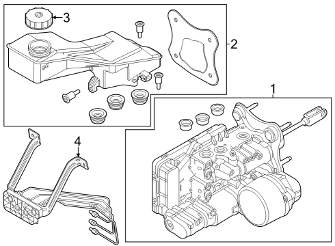 2022 Ford F-150 Brake Booster Assembly Diagram for PL3Z-2005-F