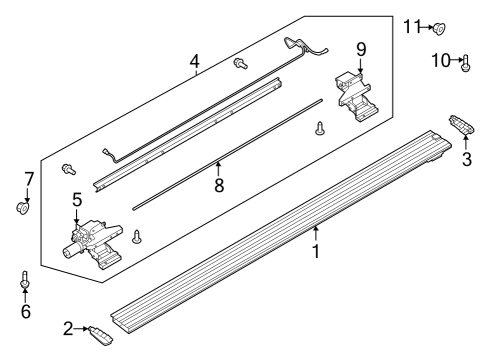 2024 Ford F-150 Lightning Bracket Diagram for ML3Z-16A506-B