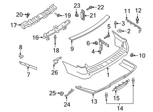 2021 Lincoln Navigator REINFORCEMENT - BUMPER BAR BRA Diagram for JL7Z-17C914-A