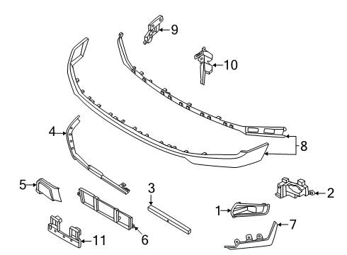 2025 Ford F-150 Bumper & Components - Front Diagram 9