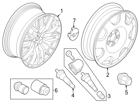 2024 Ford Mustang Wheel Assembly Diagram for PR3Z-1007-G