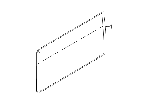 2020 Ford Transit Quarter Window Glass Diagram for BK3Z-6129710-AB