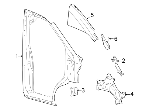 2024 Ford E-Transit Extension Diagram for BK3Z-6128028-D