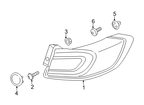 2020 Lincoln Nautilus Rear Stop And Flasher Lamp Assembly Diagram for KA1Z-13404-C