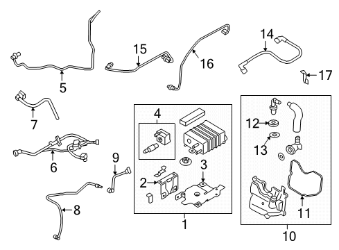 2020 Ford EcoSport Exhaust Gas Oxygen Sensor Diagram for GN1Z-9G444-E