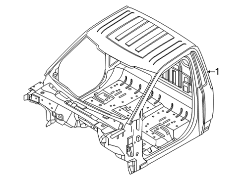 2020 Ford F-150 Cab Assembly - Trimmed - Primed Diagram for FL3Z-15001B24-A