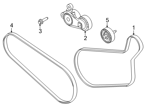 2025 Ford Explorer V-Belt Diagram for RB5Z-8620-A