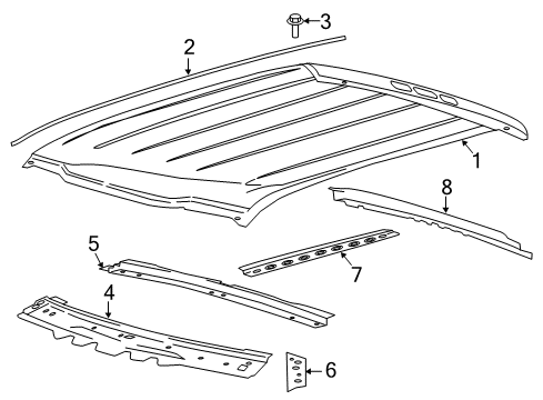 2020 Ford F-350 Super Duty Panel Diagram for LC3Z-2540484-A