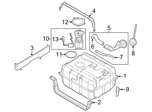 2021 Ford E-350/E-350 Super Duty Fuel System Conversion Kit Diagram for KC2Z-9B149-A