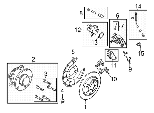 2025 Ford Maverick Caliper Diagram for NX6Z-2552-C
