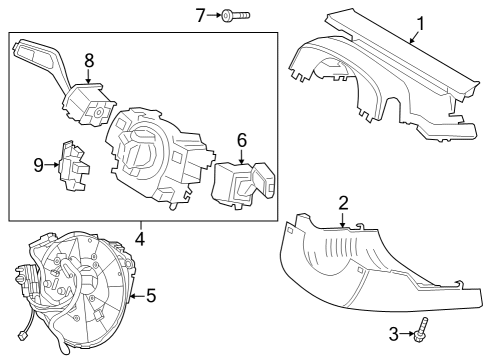 2025 Lincoln Aviator Switch Assembly Diagram for RC5Z-13341-BA