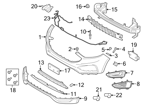 2021 Ford Edge License Plate Bracket Diagram for KT4Z-17A385-AB