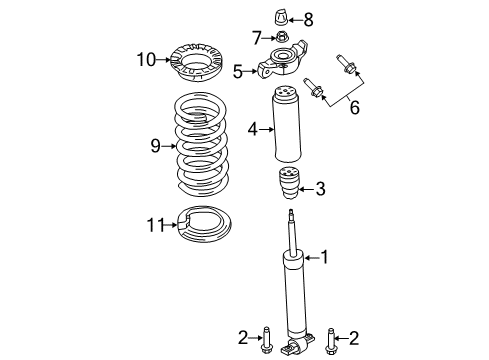 2021 Ford Mustang Rear Spring Diagram for FR3Z-5560-F