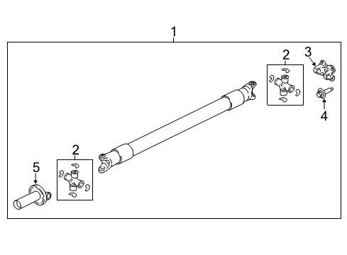 2021 Ford Expedition Drive Shaft Assembly Diagram for JL1Z-4602-N