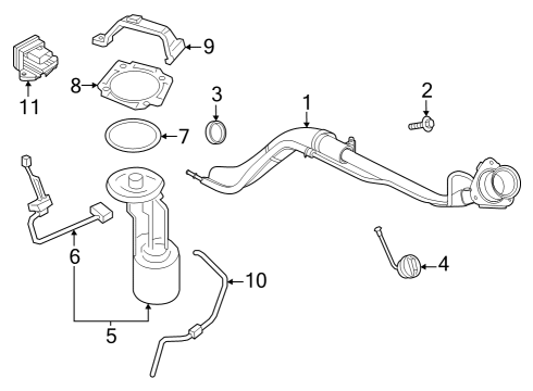 2023 Ford F-250 Super Duty Sender And Pump Assembly Diagram for RC3Z-9H307-B