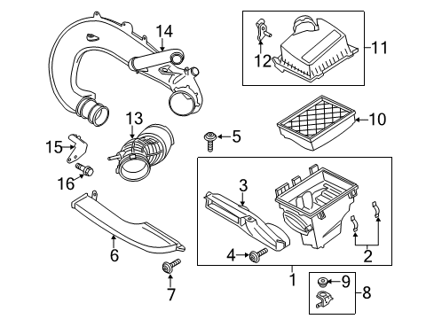 2020 Ford Fusion Air Hose Diagram for HS7Z-9C623-B