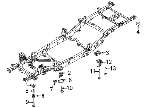 2025 Ford Ranger PLATE - BODY PIVOT ANCHOR Diagram for MB3Z-5R084-C